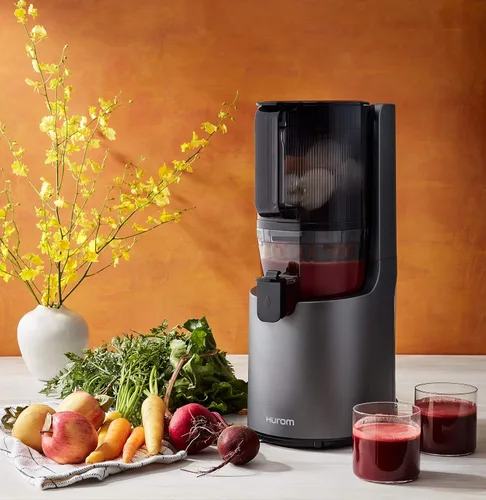 Miniatura 7 de Hurom H-200 - Máquina electrónica de exprimidor lento (plateado), autoalimentación con tolva de boca grande para adaptarse a frutas y verduras