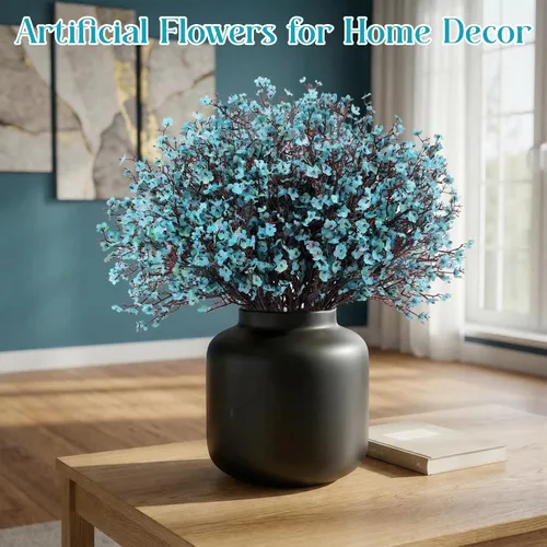 Miniatura 2 de MACTING 24 flores artificiales de aliento de bebé a granel, resistentes a los rayos UV, flores de seda sintética de gypsophila para jarrón, boda