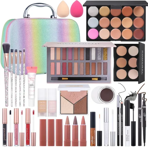 Miniatura 8 de Kit completo de maquillaje para mujeres, juego de maquillaje para niñas, adolescentes, mujeres, set de regalo de maquillaje con paleta de sombras