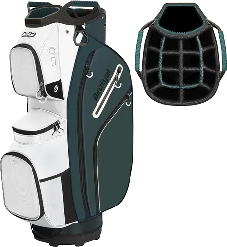 Miniatura 11 de Golf Cart Bag 15 Way Organizer Divider Top Golf Club Cart Bag for Men Women with Cooler, Handles and Rain Cover Negro & gris