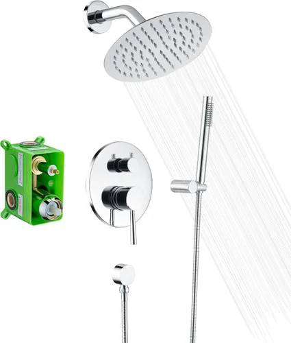 Miniatura 11 de Accesorios de ducha negros, juego de grifo de ducha negro mate, sistema de ducha negro con ducha de lluvia y de mano, sumerain