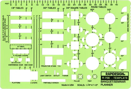 Miniatura 6 de Plantilla de detalle de cocina Rapidesign con escala de 1/2 pulgada, 1 unidad (R719)