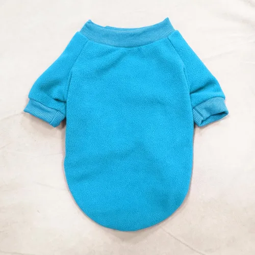 Miniatura 4 de Idepet Suéter de vellón para perros – Sudadera suave para cachorros y camisa cálida de invierno para perros y gatos pequeños (Azul, S)