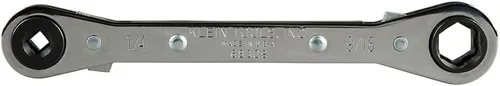 Miniatura 4 de Klein Tools 68309 Llave de refrigeración con trinquete totalmente reversible, fabricada en Estados Unidos, diseño compacto y acabado cromado