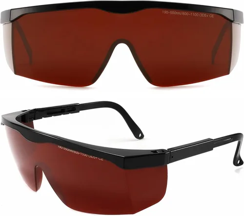 Miniatura 8 de Alsenor IPL 190 nm-2000 nm Gafas de Seguridad Láser para Operadores de Cosmetología Láser, Protección para los Ojos y Tratamiento de Depilación Láser