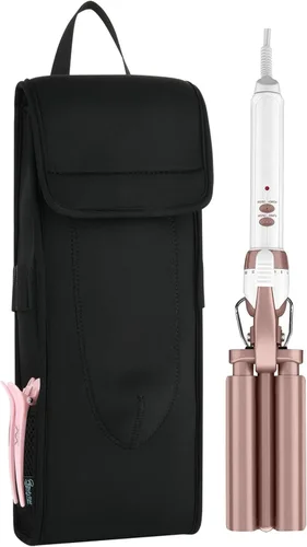 Beautyflier Funda de viaje universal de neopreno para rizador resistente al calor – Triple barril Curl styling waver Cover (solo manga)