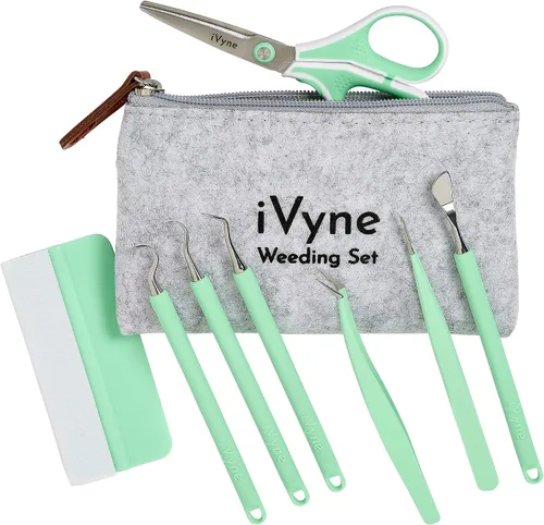 Miniatura 11 de iVyne Kit de herramientas de deshierbe de vinilo de alta calidad y recolector de desechos de deshierbe herramientas de agarre suave con bayas