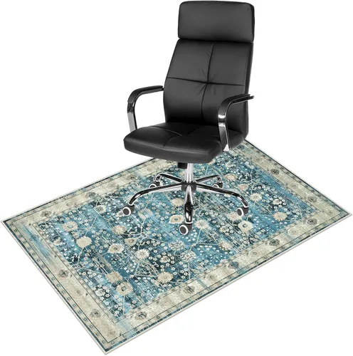 Miniatura 15 de Anidaroel Alfombrilla para silla de 48"x60" para piso de madera dura/piso de azulejos, alfombrilla de silla de escritorio para pisos duros, Rojo