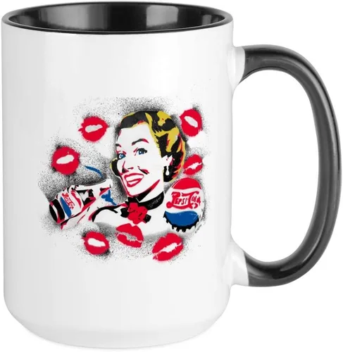 Miniatura 28 de CafePress Pepsi - Taza de café de cerámica (15.0 fl oz)