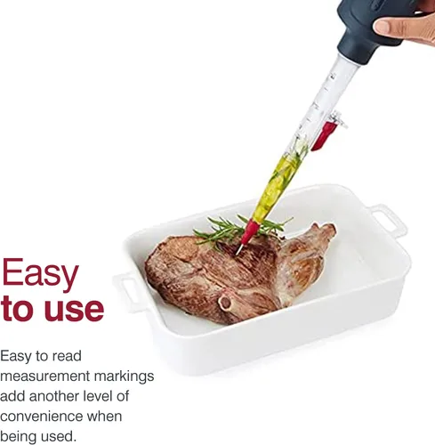 Miniatura 4 de Zyliss Baster & Infuser 2 en 1, apto para lavavajillas, inyector de adobo de acero inoxidable y tostador para cocinar, mediano
