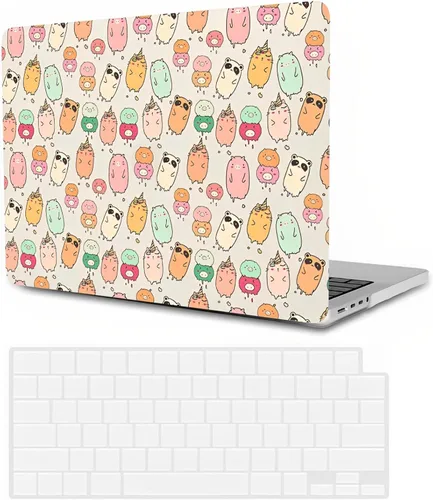 Miniatura 8 de Funda para MacBook Pro 14 2023 M2 A2779 A2442 M1 Pro/Max, Carcasa Protectora de Plástico Duro para Laptop y Cubierta para Teclado, Tablero de Damas
