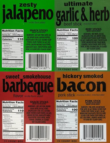 Miniatura 3 de Western's Smokehouse Paquete variado de palitos de carne de 20 – 8 sabores de palitos de carne de cerdo y carne seca – sin gluten, sin MSG, sin
