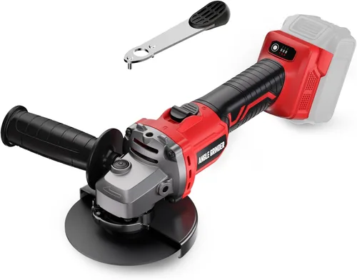 Miniatura 10 de Amoladora angular de 4-1/2 pulgadas inalámbrica compatible con batería Milwaukee de 18 V/M18, amoladora eléctrica de 6 velocidades variables