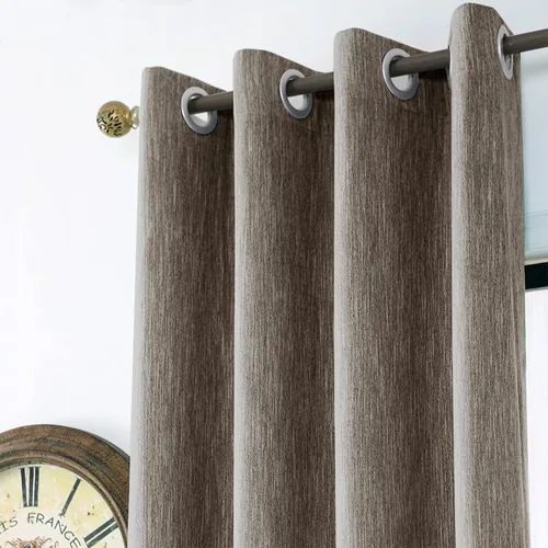 Miniatura 26 de Melodieux Elegantes cortinas opacas de algodón para oscurecer la habitación, para sala de estar, dormitorio, con aislamiento térmico, paneles