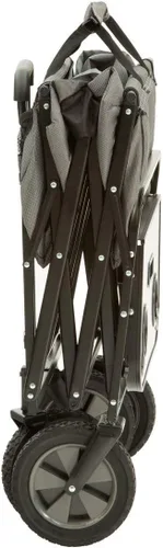 Miniatura 2 de Mac Sports - Carretilla plegable para exterior con mesa plegable y soportes para bebidas, color gris
