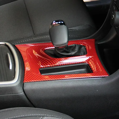 Miniatura 3 de crosselec Cubierta de Panel de Control Central de Interruptor de CA de Cambio de Marchas de Fibra de Carbono para Dodge Charger 2015-2022
