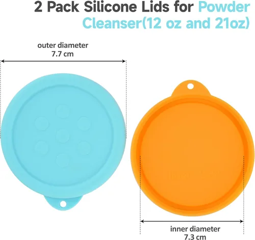 Miniatura 2 de Paquete de 2 tapas de silicona para limpiador en polvo, compatibles con Bar Keepers Friend, Comet, limpiador en polvo Ajax (12 oz y 21 oz)