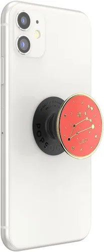 Miniatura 2 de PopSockets Agarre para teléfono con soporte expandible, agarre adhesivo, esmalte - Zodiac Leo