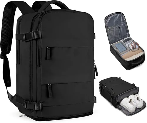Miniatura 43 de coofay Mochila de viaje, para laptop, unisex, aprobada para aviones, bolsa de mano, equipaje, para artículos personales, para debajo del asiento