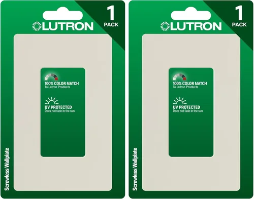Miniatura 14 de Lutron Claro - Placa de pared de 1 banda (paquete de 6) CW-1-AL-6 almendra