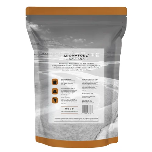 Miniatura 7 de Aromasong Sal de baño del mar muerto cruda, mínimamente limpia, contiene más minerales del mar muerto, incluyendo barro del mar muerto, sales 100%