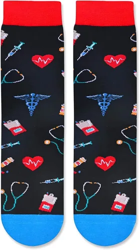 Miniatura 4 de Zmart Unisex Lawyer Cop Fireman Pilot Dentist Doctor Nurse Realtor Socks, Gifts For Lawyer Police Firefighter Dentist Nurse