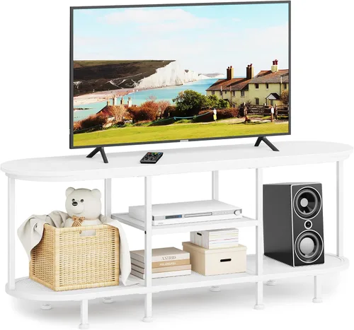 Miniatura 9 de Soporte de TV para centro de entretenimiento - Mesa de TV para sala de estar - Mesa consola de TV pequeña para dormitorio - Soporte de televisión