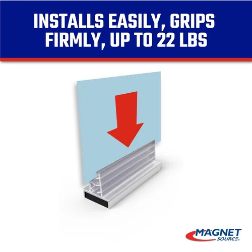 Miniatura 4 de Master Magnetics Paquete de 25 soportes magnéticos para letreros magnéticos para marcos de puertas, estantes de metal, pizarras blancas, potente