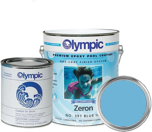Miniatura 6 de Pintura para piscina olímpica - Zeron - Azul Bikini - 1 galón - pintura epoxi de dos partes para piscina - una capa para piscinas de yeso, fibra