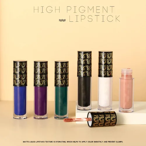 Miniatura 7 de Kilshye Lápiz labial líquido mate para Halloween, pigmento gótico, brillo labial, terciopelo para disfraz, para mujeres y niñas, paquete de 1 (verde)