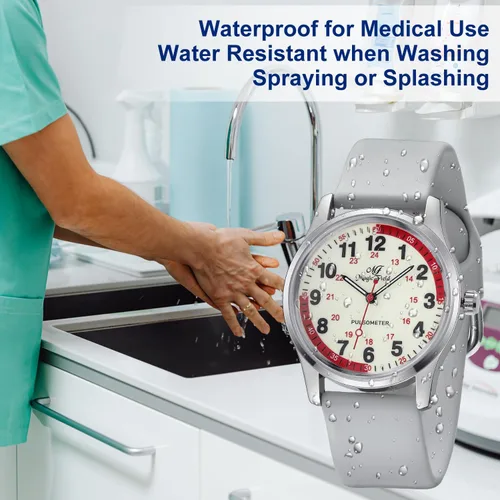 Miniatura 5 de SIBOSUN Nurse Watch Wrist Watch Easy to Read Watches for Medical Students, Nurse, Doctors, Quartz Analog Second Hand Luminous Waterproof Silicone