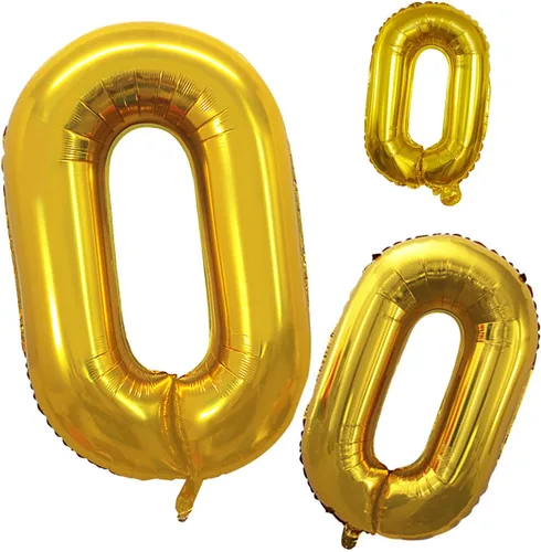 Miniatura 110 de Goer, conjunto de globos de papel aluminio para decoraciones de cumpleaños, globos de las letras de feliz cumpleaños y de números Oro