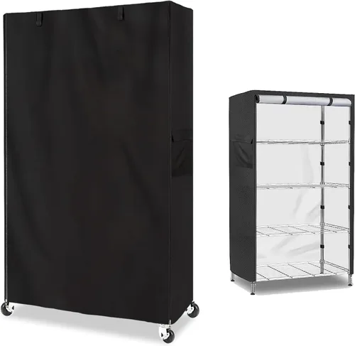 Funda para estantería, impermeable, a prueba de polvo, se adapta a estantes de 36 pulgadas de ancho x 24 pulgadas de profundidad x 72 pulgadas de