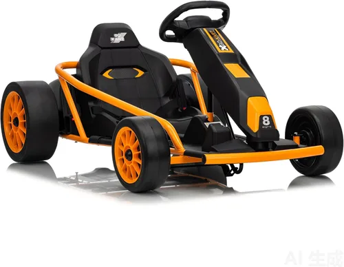 Miniatura 8 de Go Kart de 24 V para niños de 8 a 12 años, 300 W x 2 motores extra potentes, batería grande de 9 Ah de 8.1 MPH de alta velocidad con música, bocina