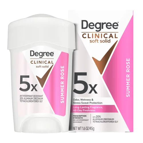 Degree desodorante y antitranspirante con protección clínica, para ducha de 1.7 oz, 1.7 onza
