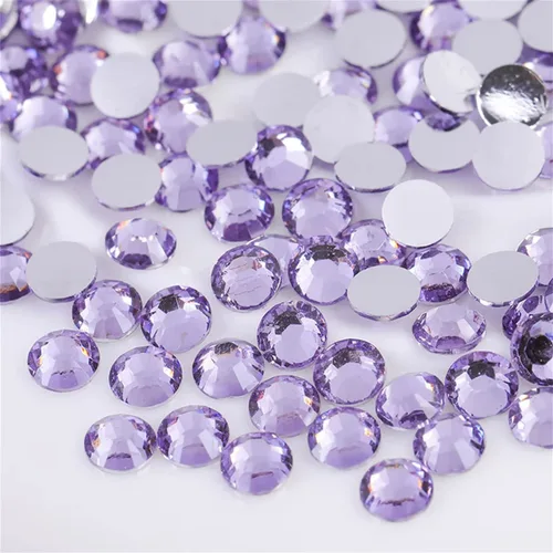 Miniatura 45 de 3000 unidades de diamantes de imitación termoadhesivos SS6 de 2mm con parte posterior plana, gemas de cristal de vidrio transparente redondas