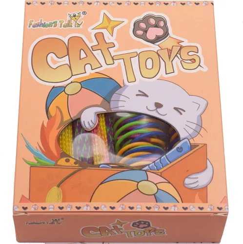 Miniatura 6 de Fashion's Talk 49 piezas de juguete de resorte para gato para gatito, bolsa de hierba gatera, tubos de malla, juguete de gato de resorte a granel