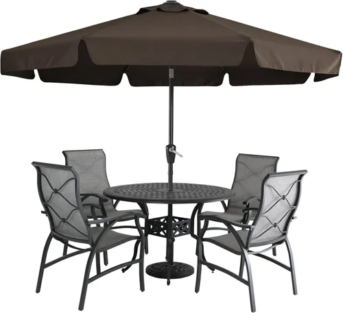 Miniatura 22 de MASTERCANOPY Sombrilla de Patio Valance para Mesa de Exterior Market - 8 Varillas (9 pies, Turquesa)