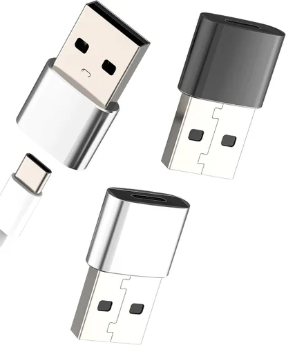 Adaptador USB macho a tipo C hembra (paquete de 3) USB C OTG Cable conector para iPhone 16 15 Pro Max para Apple para iPad Compatible con adaptador