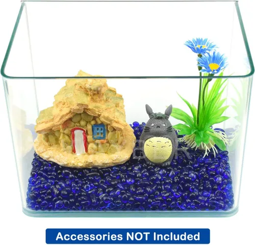 Miniatura 3 de WAYBER Piedras de vidrio, 1 libra/460g, guijarros de cristal de mar irregulares, piedras preciosas artificiales no tóxicas para exhibición de gemas