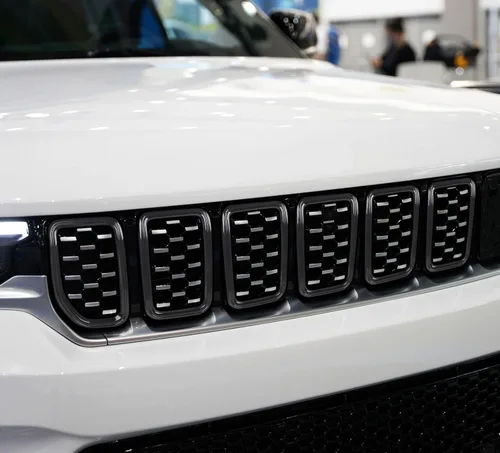 Miniatura 3 de 7 piezas de insertos de parrilla accesorios de rejilla para Jeep Grand Cherokee 2021+ (negro)