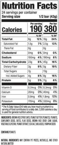 Miniatura 5 de PROBAR - Barra de comida, mantequilla de maní, sin OGM, sin gluten, saludable, a base de plantas, ingredientes de alimentos integrales, energía