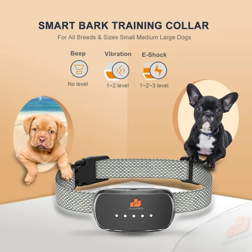 Miniatura 3 de Collar de perro antiladridos automático inteligente resistente al agua recargable Terminador de ladridos (collar de ladrido negro)
