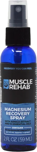 Muscle Rehab 2oz Magnesium Spray - Pure Zechstein Oil & Arnica Recovery | Rapidly absorbing Zechstein magnesium spray with Arnica for targeted,