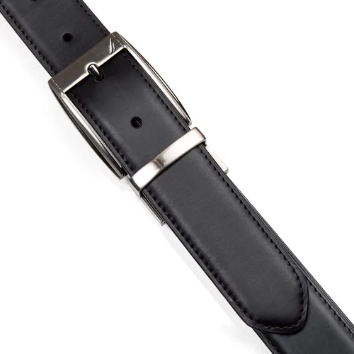 Miniatura 5 de Nautica Cinturón de cuero reversible para hombre con hebilla giratoria grabada con logotipo