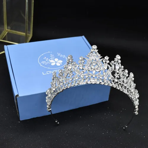 Miniatura 3 de LOVFOIVER Crown and Tiara for Women, Princess Crowns for Girls Crystal Queen Tiaras, Rhinestone Wedding Headband for Bridal