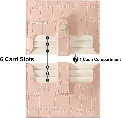 Miniatura 3 de SUMGOGO Cartera delgada con bloqueo RFID, cartera de piel minimalista con bolsillo frontal para mujer, Marrón, Minimalista