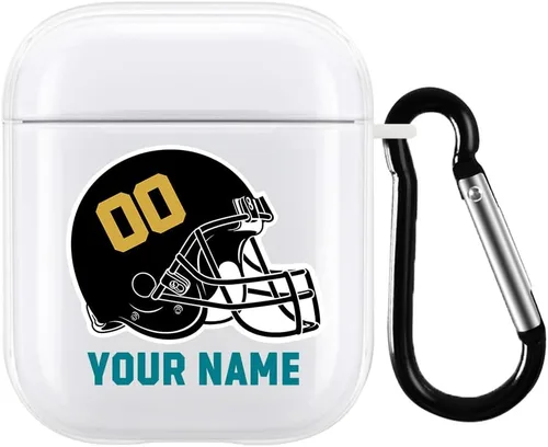 Miniatura 18 de Funda de casco de fútbol con nombre y número para Apple AirPods de 2ª y 1ª generación, regalo personalizado para fanáticos de los deportes de Arizona