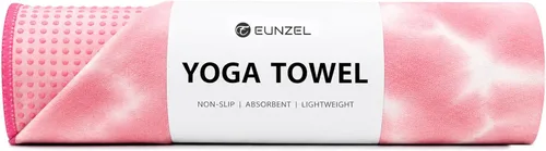 Toalla de yoga Eunzel, toalla para esterilla de yoga caliente con puntos de agarre absorbentes de sudor, antideslizante para yoga caliente, pilates