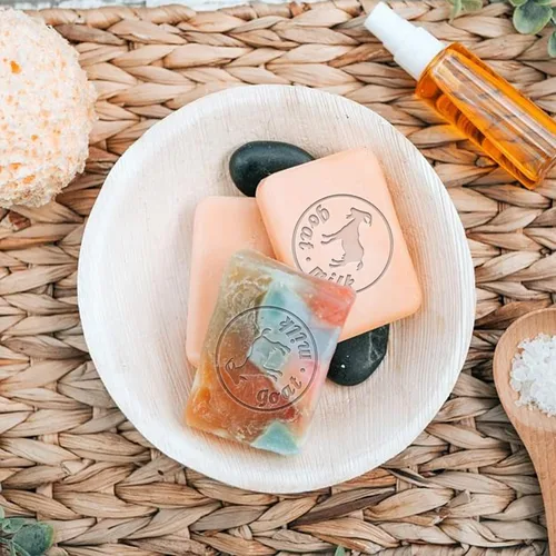 Miniatura 2 de PH PandaHall Sello acrílico de leche de cabra sello de palabra jabón grabado en relieve cuadrado jabón capítulo sellos de impresión para jabones